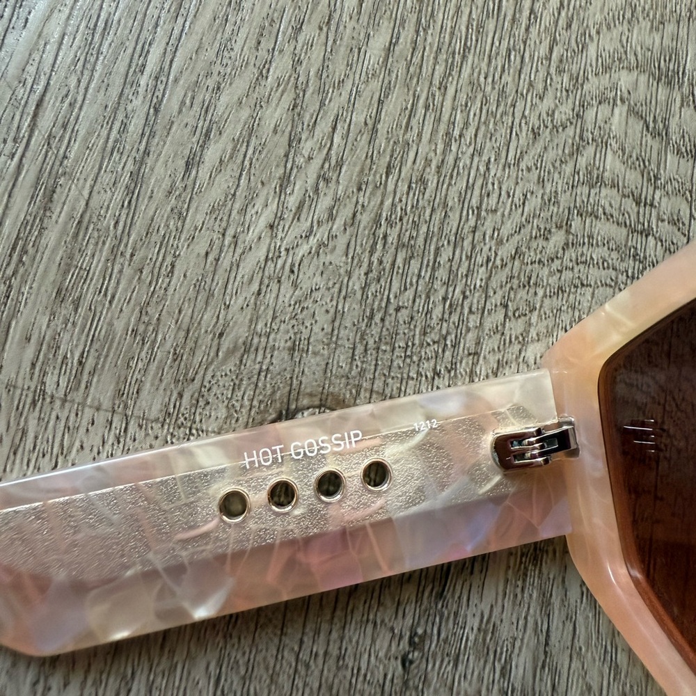 quay australia hot gossip pink peach geomtric retro cat eye sunglasses eyewear - Picture 4 of 6